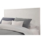 Origins by Alpine White Pearl Wood Headboard in White