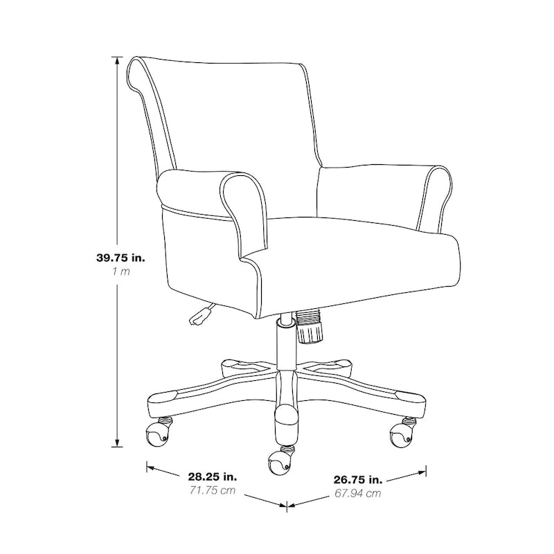 Megan Office Chair with Wood Base