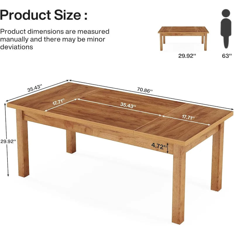 71 Inch Executive Desk, Farmhouse Computer Desk For Home Office