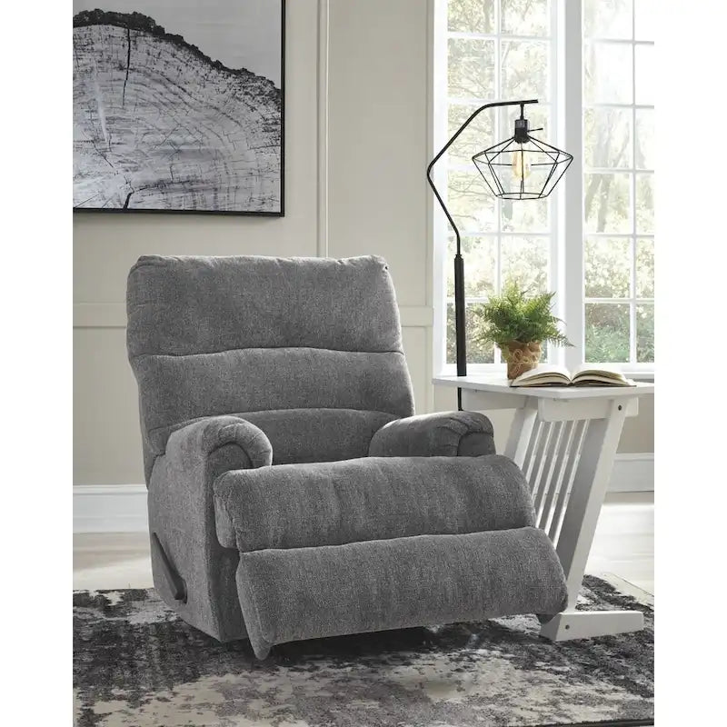 Man Fort Contemporary Rocker Recliner Graphite