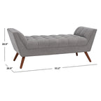 SAFAVIEH Couture Mlfrid Tufted Bench - 53.2 W x 20.9 L x 20.9 H - 53Wx21Dx21H