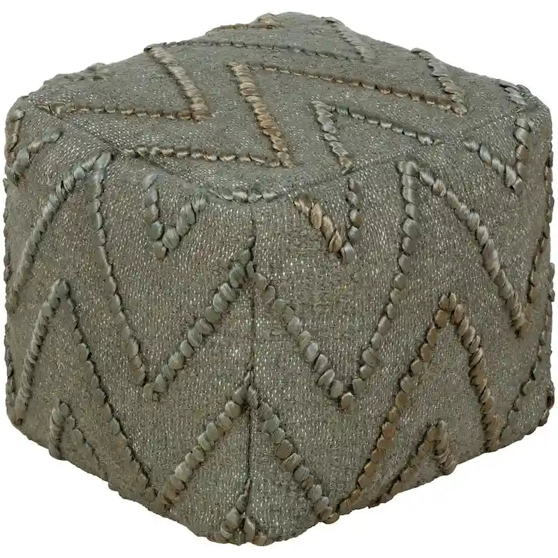 Artistic Weavers Elyando Global Textured Jute 16-inch Square Pouf