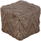 Artistic Weavers Elyando Global Textured Jute 16-inch Square Pouf