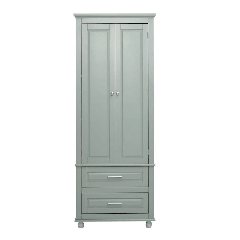 Tall Storage Cabinet with Two Drawers for Bathroom/Office