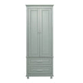 Tall Storage Cabinet with Two Drawers for Bathroom/Office