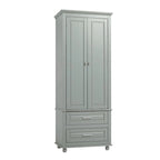 Tall Storage Cabinet with Two Drawers for Bathroom/Office