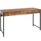 Writing Desk with 2 Drawers Computer Wooden Desk Spacious Workstation