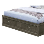Louis Philippe Full Storage Platform Bed with 6 Storage Drawers