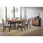 Holloway Natural Walnut and Grey 7-piece Dining Set