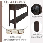 Merax 60 Long Console Table with Different Size Drawers and Bottom Shelf