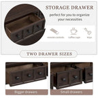 Merax 60 Long Console Table with Different Size Drawers and Bottom Shelf