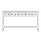 Merax 60 Long Console Table with Different Size Drawers and Bottom Shelf