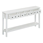 Merax 60 Long Console Table with Different Size Drawers and Bottom Shelf