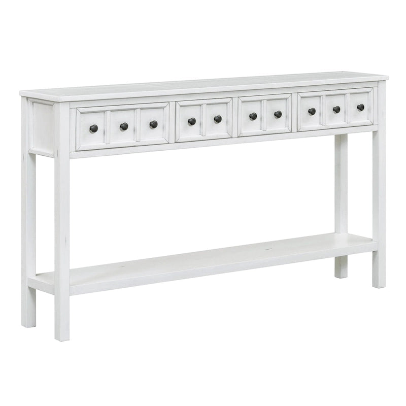 Merax 60 Long Console Table with Different Size Drawers and Bottom Shelf