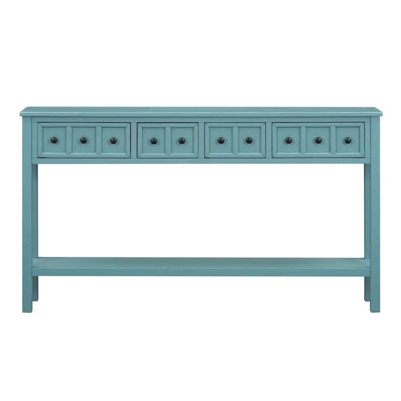 Merax 60 Long Console Table with Different Size Drawers and Bottom Shelf