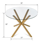 Round 39 Glass Dining Table - 39x39x30