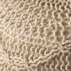 Morven Modern Knitted Cotton Round Pouf by Christopher Knight Home