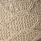 Morven Modern Knitted Cotton Round Pouf by Christopher Knight Home