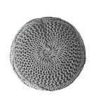 Morven Modern Knitted Cotton Round Pouf by Christopher Knight Home