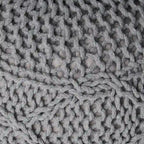 Morven Modern Knitted Cotton Round Pouf by Christopher Knight Home