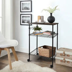 3-Tier Kitchen Utility Cart Black