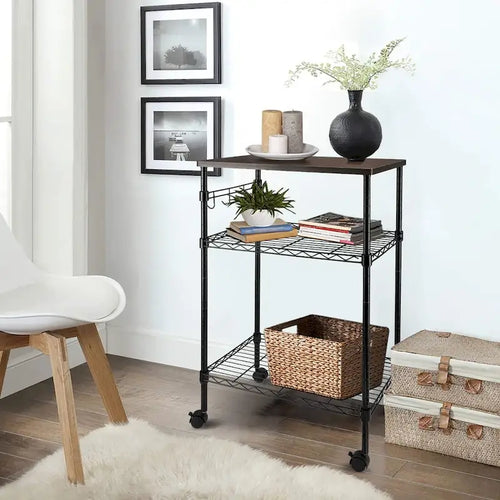 3-Tier Kitchen Utility Cart Black