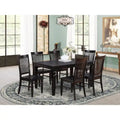 East West Furniture 7 Piece Kitchen Table & Chairs Se- a Dining Table and 6 Dining Chairs(Finish Options)