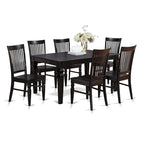 East West Furniture 7 Piece Kitchen Table & Chairs Se- a Dining Table and 6 Dining Chairs(Finish Options)