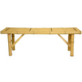 Handmade 4' Japanese-Style Light Bamboo Folding Bench - 47.00W x 14.00D x 15.75H