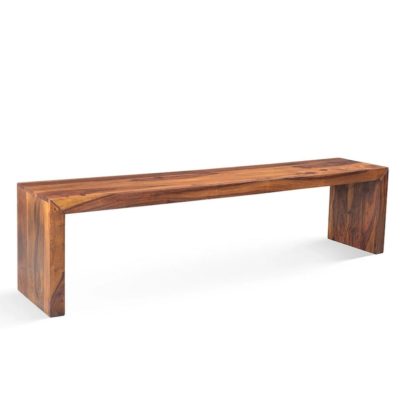 Timbergirl Handmade Solid Seesham Wood Bench (India)