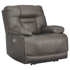 Wurstrow Contemporary Power Recliner Adjustable Headrest Smoke