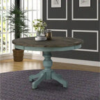 Roundhill Furniture The Gray Barn Spring Mount 5-piece Round Dining Table Set with Cross Back Chairs