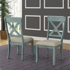 Roundhill Furniture The Gray Barn Spring Mount 5-piece Round Dining Table Set with Cross Back Chairs