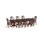 Carpia Traditional Brown Cherry Wood 9-Piece Dining Set by Furniture of America