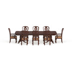 Carpia Traditional Brown Cherry Wood 9-Piece Dining Set by Furniture of America