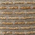 Mercana Binita Grey / Brown Hemp Wool & Cotton Square Pouf