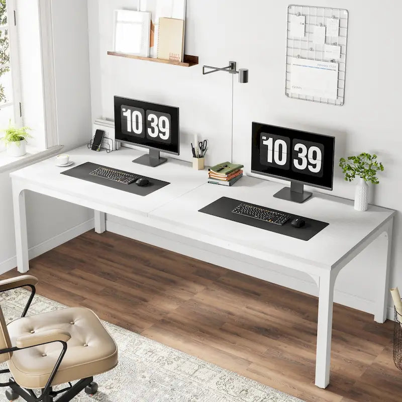 78.74 Inches Executive Desk Double Workstation with Metal Legs for Home Office,Two Person Computer Desk for 2 (Only Table)
