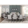 Ferrara Gray Rustic Modern Fabric Dining Room Set