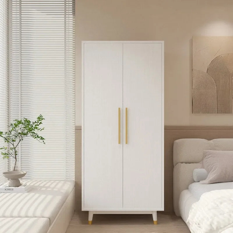 2-Door Wooden Wardrobe