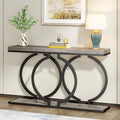 Gold Console Table, 55 inch Faux Marble Entryway Table Narrow Long Sofa Table