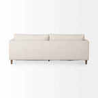 Loretta Cream Fabric w/ Solid Wood Frame and Bolster Cushions - 87.9W x 36.2D x 33.8H