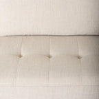 Loretta Cream Fabric w/ Solid Wood Frame and Bolster Cushions - 87.9W x 36.2D x 33.8H