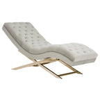 SAFAVIEH Cheri Chaise with Round Pillow - 65Wx23Dx33H