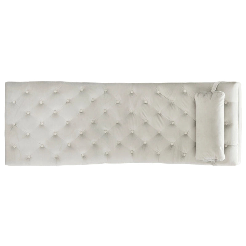 SAFAVIEH Cheri Chaise with Round Pillow - 65Wx23Dx33H