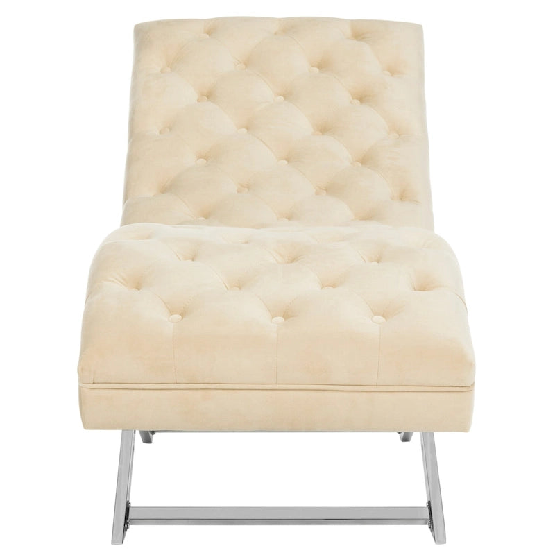 SAFAVIEH Cheri Chaise with Round Pillow - 65Wx23Dx33H