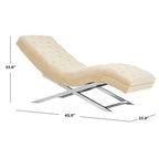 SAFAVIEH Cheri Chaise with Round Pillow - 65Wx23Dx33H