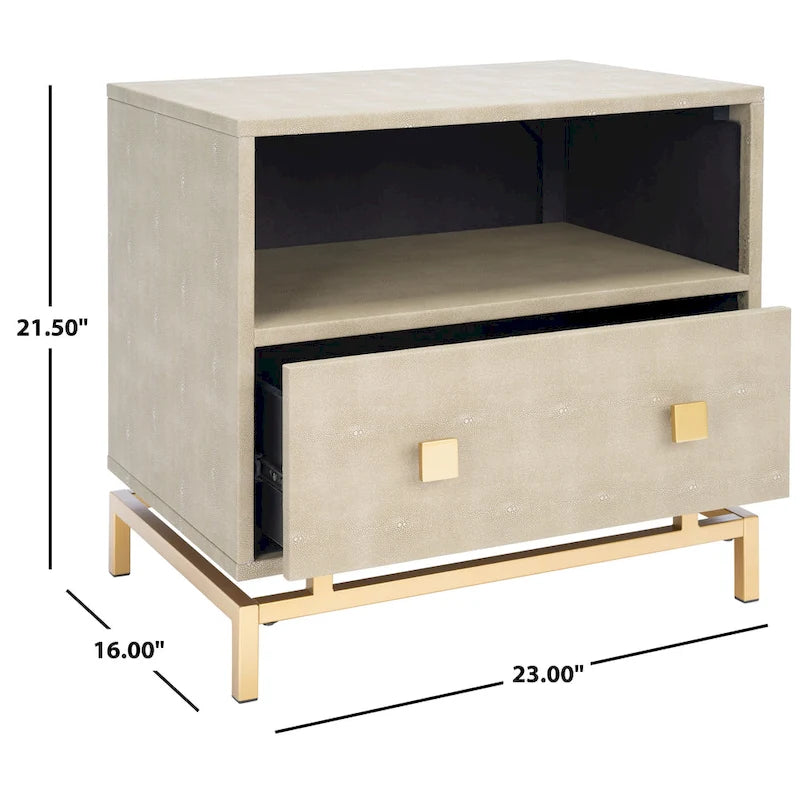 SAFAVIEH Nabihah 1-Shelf 1-Drawer Accent Table Nightstand