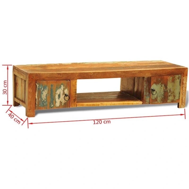 vidaXL TV Stand with 2 Doors Reclaimed Wood Vintage