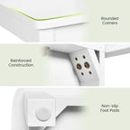 Costway 5 PCS Dining Set Modern Rectangle Table & 4 Rubber Wood Chairs