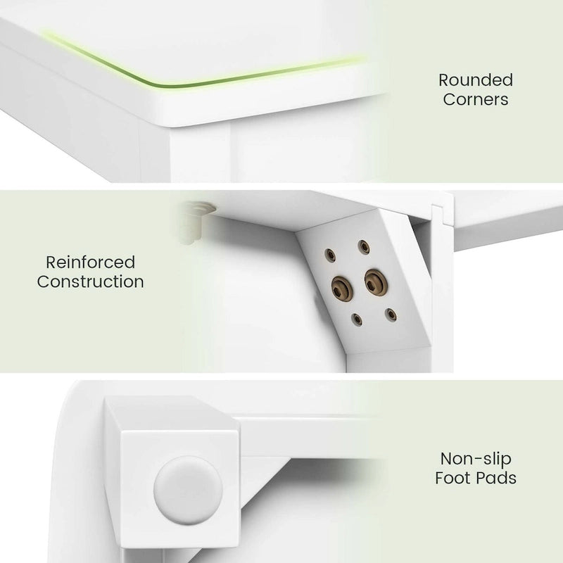 Costway 5 PCS Dining Set Modern Rectangle Table & 4 Rubber Wood Chairs